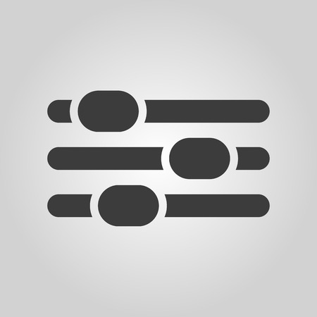 The adjustment icon. Settings symbol. Flat Vector illustration. Button Setのイラスト素材