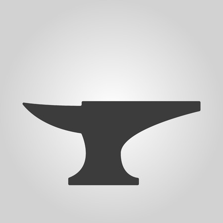 The anvil icon. Smith and forge, blacksmith symbol. Flat Vector illustrationのイラスト素材