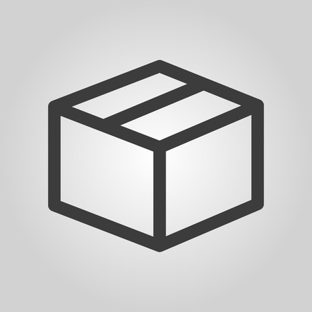 The box icon. Delivery and shipping symbol. Flat Vector illustrationのイラスト素材