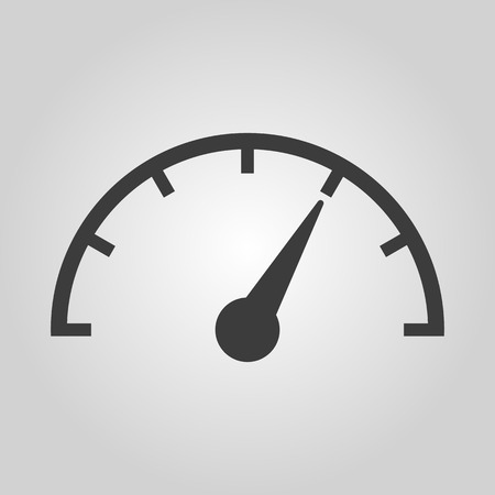 The tachometer, speedometer and indicator icon. Performance measurement symbol. Flat Vector illustrationのイラスト素材