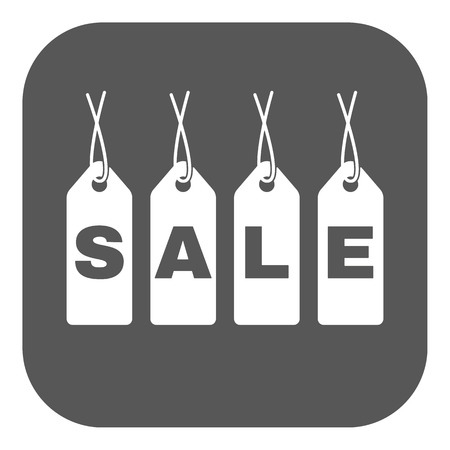 The label with an inscription sale icon. Discount symbol. Flat Vector illustration. Buttonのイラスト素材