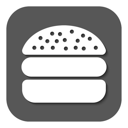 The hamburger icon. Sandwich and fast food symbol. Flat Vector illustration. Buttonのイラスト素材