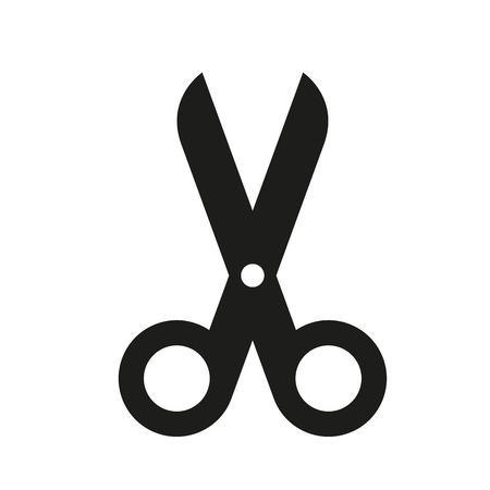 The scissors icon. Shears and clippers, cut off symbol. Flat Vector illustrationのイラスト素材