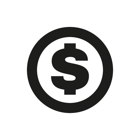 The dollar icon. Cash and money, wealth, payment symbol. Flat ...