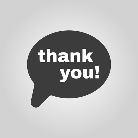 The thank you  icon. Thanks symbol. Flat Vector illustrationのイラスト素材