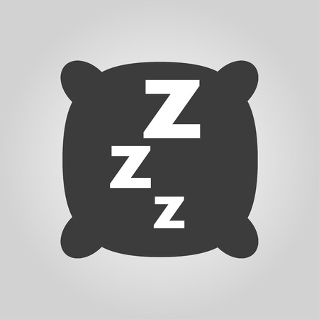 The pillow icon. Cushion and dream, sleeping, hotel, hostel symbol. Flat Vector illustrationのイラスト素材