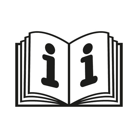The open book icon. Manual and tutorial, instruction, encyclopedia symbol. Flat Vector illustrationのイラスト素材