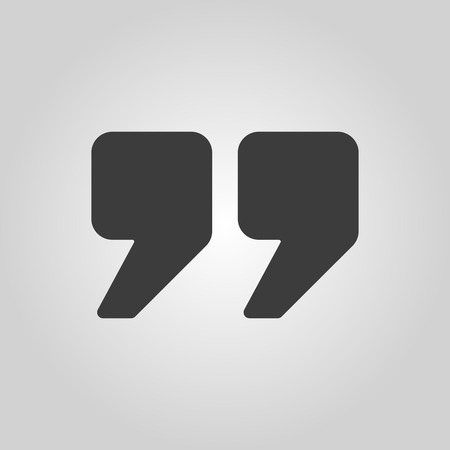 The quote icon. Quotation symbol. Flat Vector illustrationのイラスト素材