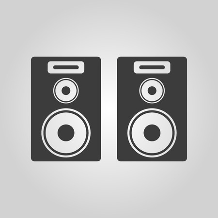 The audio icon. Speaker and music, sound, stereo symbol. Flat Vector illustrationのイラスト素材