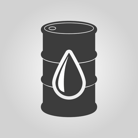 The barrel icon. Cask and oil, gasoline, petrol, benzine symbol. Flat Vector illustrationのイラスト素材