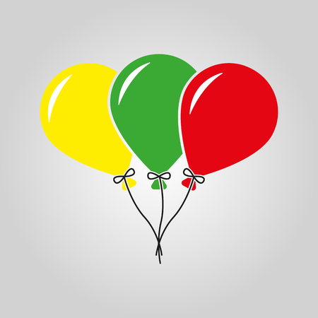 The balloons icon. Fun and celebration, birthday symbol. Flat Vector illustrationのイラスト素材