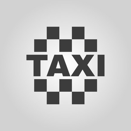 The taxi icon. Cab and taxicab symbol. Flat Vector illustrationのイラスト素材