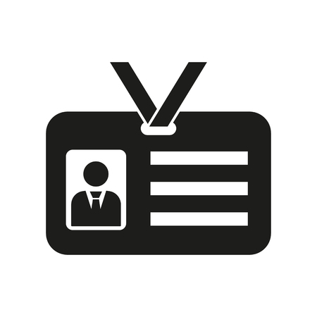 The accreditation icon. Admission and badge, identification, pass symbol. Flat Vector illustrationのイラスト素材