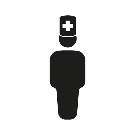 The doctor avatar icon. Physician and practitioner, medicine, hospital symbol. Flat Vector illustrationのイラスト素材