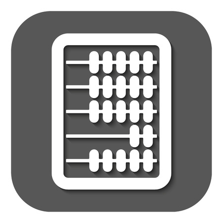 The abacus icon. Finance and calculation, accounting, calculator, arithmetic, mathematics symbol. Flat Vector illustration. Buttonのイラスト素材