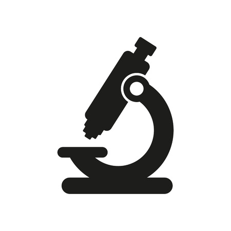 The microscope icon. Medicine and research, laboratory, science symbol. Flat Vector illustrationのイラスト素材