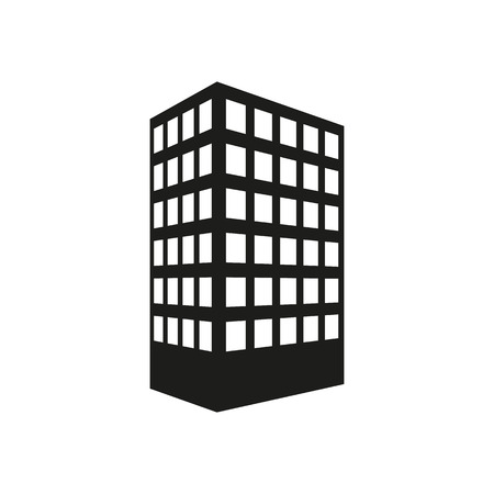 The building icon. Apartment and skyscraper, townhouse, house symbol. Flat Vector illustrationのイラスト素材
