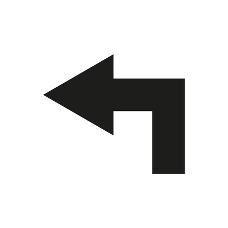 The left icon. Direction and arrow, navigation symbol. Flat Vector illustrationのイラスト素材