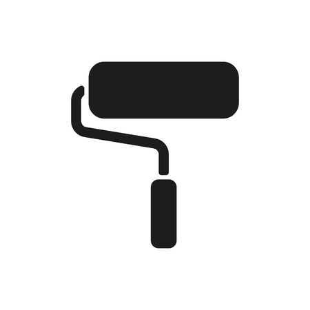 The paint roller icon. Decorating and painting, repair symbol. Flat Vector illustrationのイラスト素材