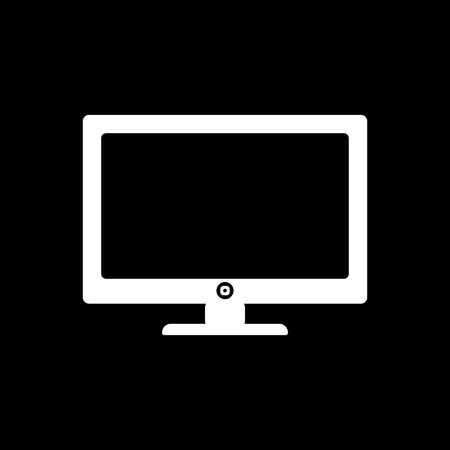 The screen icon. Monitor symbol. Flat Vector illustrationのイラスト素材