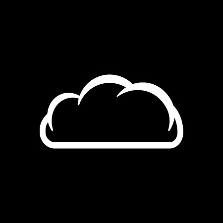 The cloud icon. Cloud symbol. Flat Vector illustrationのイラスト素材