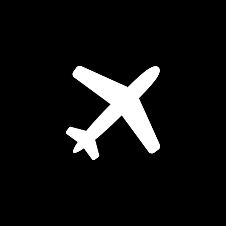 The plane icon. Travel symbol. Flat Vector illustrationのイラスト素材