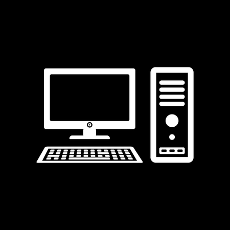 The computer icon. PC symbol. Flat Vector illustrationのイラスト素材