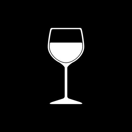 The wineglass icon. Goblet symbol. Flat Vector illustrationのイラスト素材