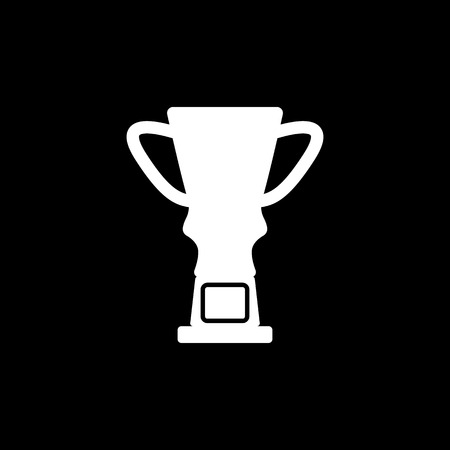 The trophy cup icon. Champion symbol. Flat Vector illustrationのイラスト素材