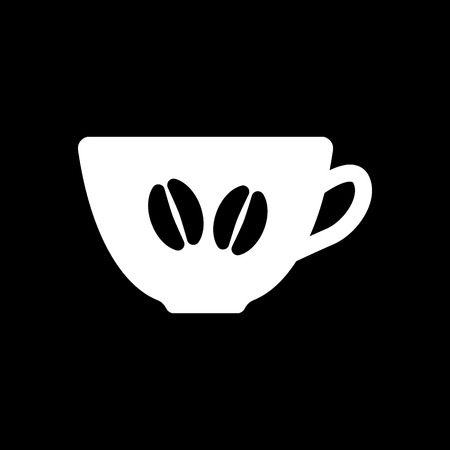 The coffee and cup icon. Coffee And Cup symbol. Flat Vector illustrationのイラスト素材