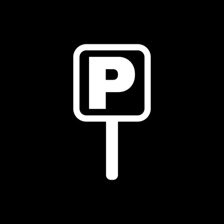 The car parking icon. Parking symbol. Flat Vector illustrationのイラスト素材