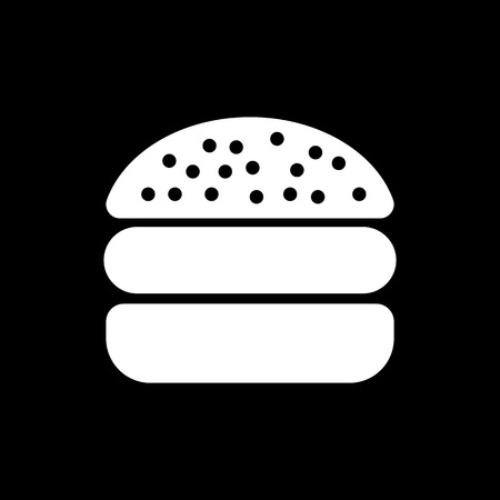 The hamburger icon. Sandwich and fast food symbol. Flat Vector illustrationのイラスト素材