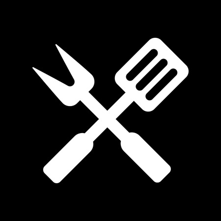 The bbq icon. Barbecue and kitchen, cook symbol. Flat Vector illustrationのイラスト素材