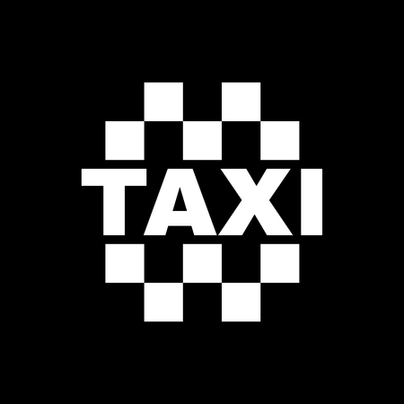 The taxi icon. Cab and taxicab symbol. Flat Vector illustrationのイラスト素材