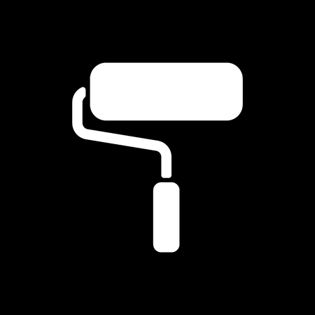 The paint roller icon. Decorating and painting, repair symbol. Flat Vector illustrationのイラスト素材