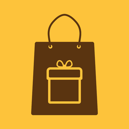 The shopping bag icon. Shopping bag. Flat. Vector illustrationのイラスト素材