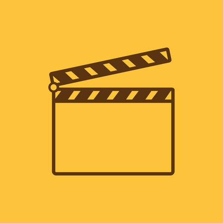 The clapper board icon. Clapper board symbol. Flat Vector illustrationのイラスト素材