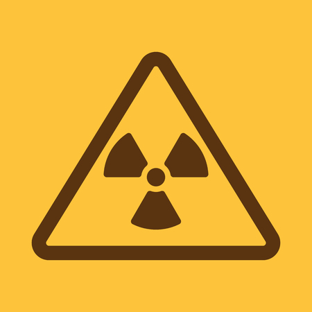 The radiation icon. Radiation symbol. Flat Vector illustrationのイラスト素材