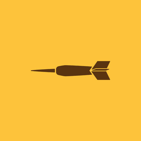 The dart icon. Game symbol. Flat Vector illustrationのイラスト素材