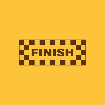 The finish icon. Finish symbol. Flat Vector illustrationのイラスト素材