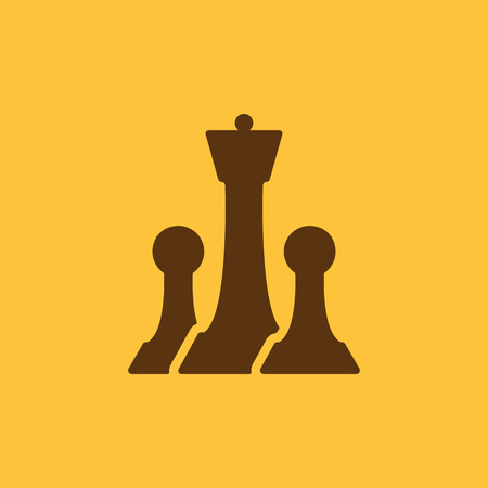 The chess icon. Game symbol. Flat Vector illustrationのイラスト素材
