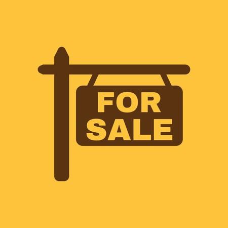 The for sale icon. Sale symbol. Flat Vector illustration. Button Setのイラスト素材