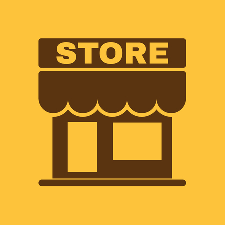 The store icon. Shop and retail, market symbol. Flat Vector illustrationのイラスト素材