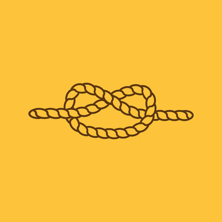 The knot icon. Node and tie, rope symbol. Flat Vector illustrationのイラスト素材