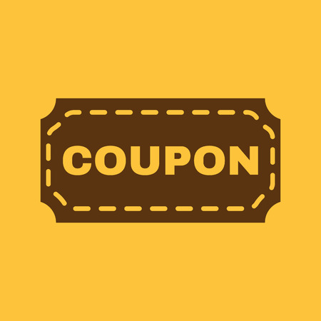 The coupon icon. Discount and gift, offer symbol. Flat Vector illustrationのイラスト素材