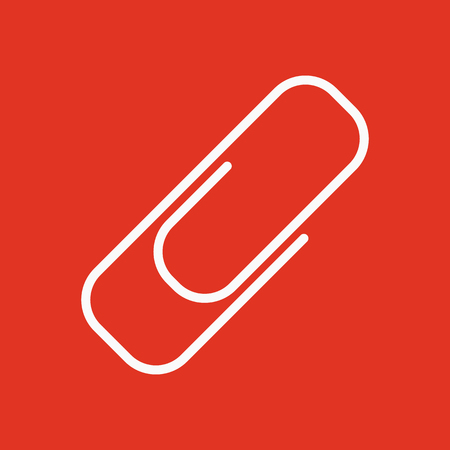 The Paperclip icon.  Paperclip symbol. Flat Vector illustrationのイラスト素材
