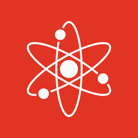 The atom icon. Atom symbol. Flat Vector illustrationのイラスト素材