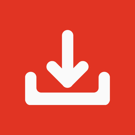 The download icon. Load symbol. Flat Vector illustrationのイラスト素材