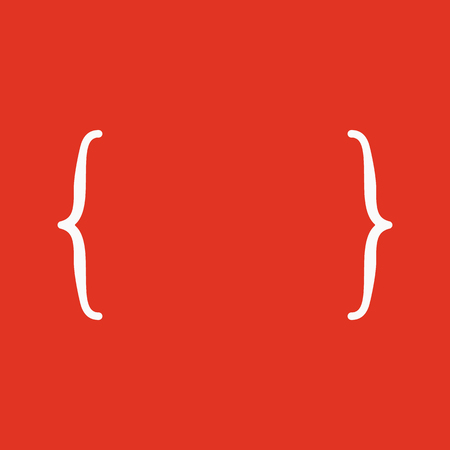 The curly Bracket icon. Quote symbol. Flat Vector illustrationのイラスト素材