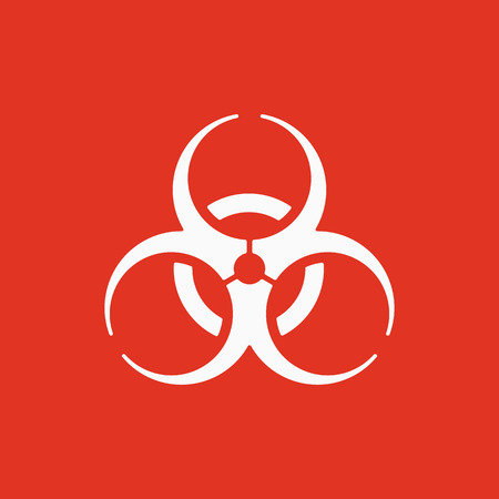 The biohazard icon. Biohazard symbol. Flat Vector illustrationのイラスト素材